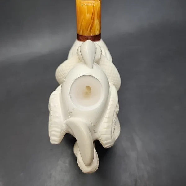 MBSD Meerschaum Deluxe Claw by Kenan Block Meerschaum Pipe, Briar-Mortis - Image 5