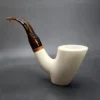 MBSD Meerschaum Deluxe Smooth Block Meerschaum Pipe, Briar-Mortise [SOLD OUT] - Image 6