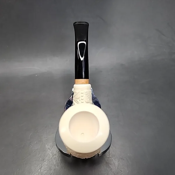 MBSD Meerschaum Deluxe Floral Stack Billiard Block Meerschaum Pipe Briar-Mortise [SOLD OUT] - Image 6