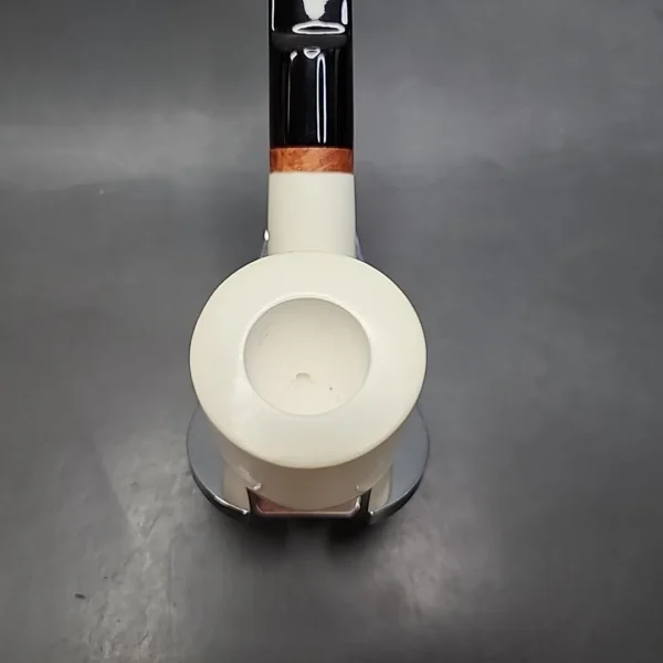 MBSD Meerschaum Deluxe Bent Pot Block Meerschaum Pipe, Briar-Mortise [SOLD OUT] - Image 6