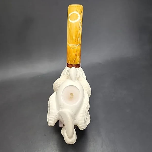 MBSD Meerschaum Deluxe Claw by Kenan Block Meerschaum Pipe, Briar-Mortis - Image 6