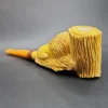 MBSD Deluxe by Kenan Magnum Lion Block Meerschaum Pipe, Briar-Mortise, New - Image 7