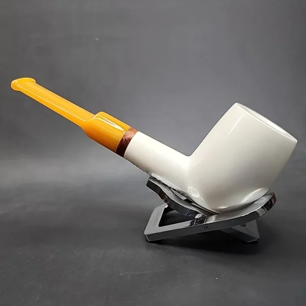 MBSD Meerschaum Deluxe Straight Block Meerschaum Pipe, Briar-Mortise [SOLD OUT] - Image 7