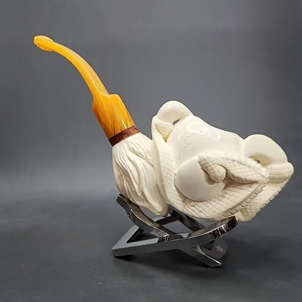 MBSD Meerschaum Deluxe Claw by Kenan Block Meerschaum Pipe, Briar-Mortis - Image 7