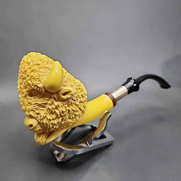 MBSD Deluxe by Kenan Bison Block Meerschaum Pipe Briar-Mortise [SOLD OUT] - Image 7
