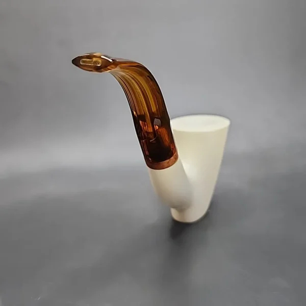 MBSD Meerschaum Deluxe Smooth Block Meerschaum Pipe, Briar-Mortise [SOLD OUT] - Image 7