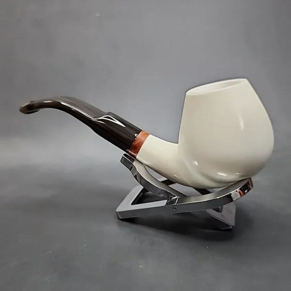 MBSD Meerschaum Bent Egg Block Meerschaum Pipe Briar-Mortise [SOLD OUT] - Image 7