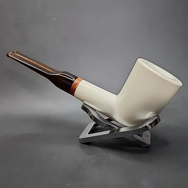MBSD Meerschaum Deluxe Billiard Block Meerschaum Pipe, Briar-Mortise [SOLD OUT] - Image 8