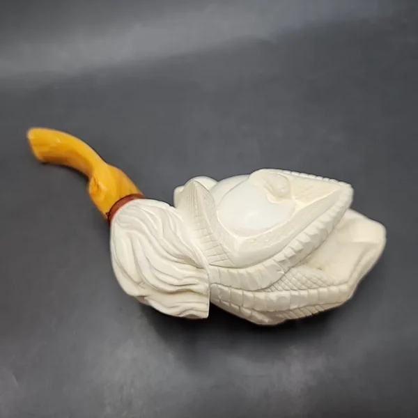 MBSD Meerschaum Deluxe Claw by Kenan Block Meerschaum Pipe, Briar-Mortis - Image 8
