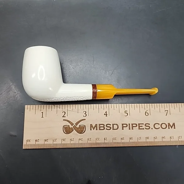 MBSD Meerschaum Deluxe Straight Block Meerschaum Pipe, Briar-Mortise [SOLD OUT] - Image 9