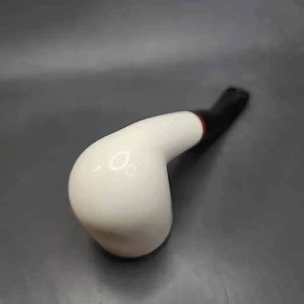 MBSD Meerschaum Deluxe Bent Pot Block Meerschaum Pipe, Briar-Mortise [SOLD OUT] - Image 9