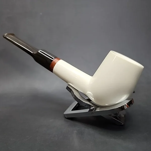 MBSD Meerschaum Deluxe Saddle Brandy Block Meerschaum Pipe Briar-Mortise [SOLD OUT] - Image 9