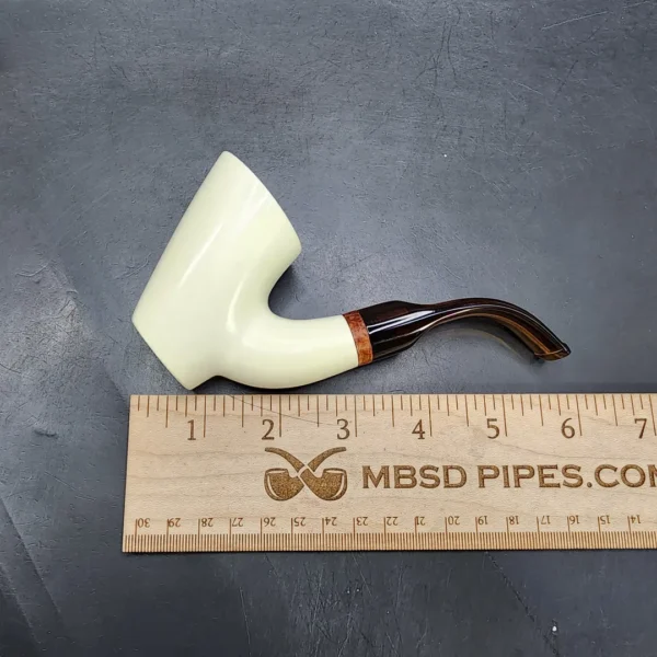MBSD Meerschaum Deluxe Smooth Block Meerschaum Pipe, Briar-Mortise [SOLD OUT] - Image 9