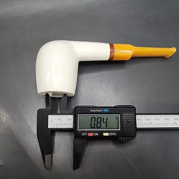 MBSD Meerschaum Deluxe Straight Block Meerschaum Pipe, Briar-Mortise [SOLD OUT] - Image 10