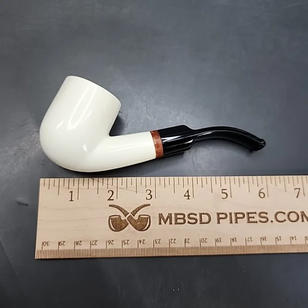 MBSD Meerschaum Deluxe Bent Pot Block Meerschaum Pipe, Briar-Mortise [SOLD OUT] - Image 10
