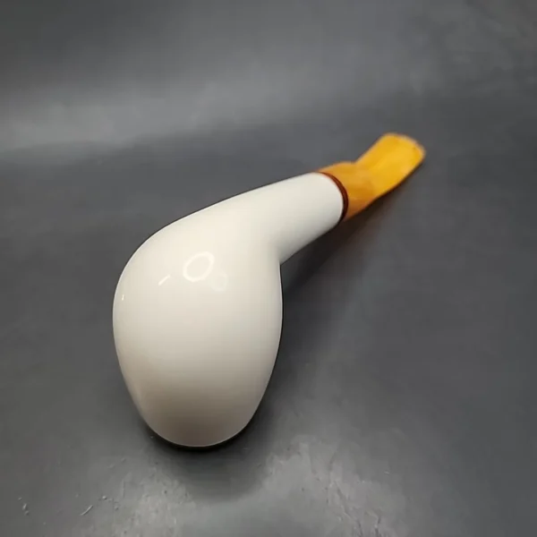 MBSD Meerschaum Deluxe Bent Brandy Block Meerschaum Pipe Briar-Mortise [SOLD OUT] - Image 9