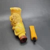 MBSD Deluxe by Kenan Magnum Lion Block Meerschaum Pipe, Briar-Mortise, New - Image 11