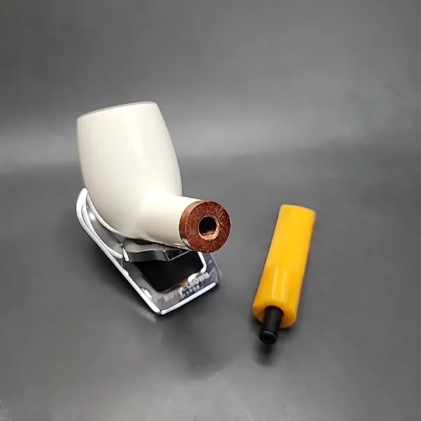 MBSD Meerschaum Deluxe Straight Block Meerschaum Pipe, Briar-Mortise [SOLD OUT] - Image 11