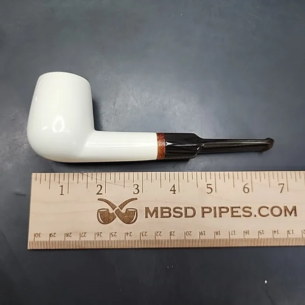 MBSD Meerschaum Deluxe Saddle Brandy Block Meerschaum Pipe Briar-Mortise [SOLD OUT] - Image 11