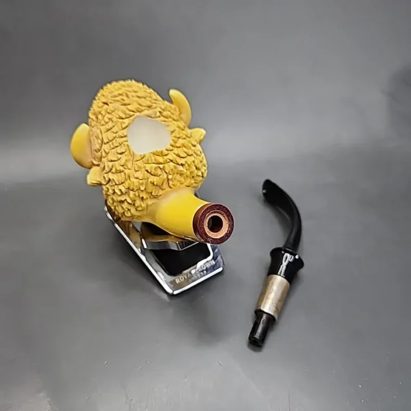 MBSD Deluxe by Kenan Bison Block Meerschaum Pipe Briar-Mortise [SOLD OUT] - Image 11