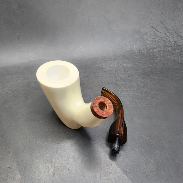 MBSD Meerschaum Deluxe Smooth Block Meerschaum Pipe, Briar-Mortise [SOLD OUT] - Image 11