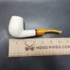MBSD Meerschaum Deluxe Bent Brandy Block Meerschaum Pipe Briar-Mortise [SOLD OUT] - Image 10