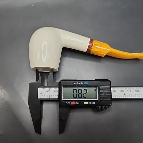 MBSD Meerschaum Deluxe Bent Brandy Block Meerschaum Pipe Briar-Mortise [SOLD OUT] - Image 11