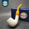 MBSD Meerschaum Deluxe Bent Egg Block Meerschaum Pipe, Briar-Mortise