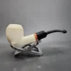 MBSD Meerschaum Deluxe Bent Rhodesian Block Meerschaum Pipe, Briar-Mortise [SOLD OUT] - Image 3