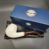 MBSD Meerschaum Deluxe Bent Egg Block Meerschaum Pipe, Briar-Mortise [SOLD] - Image 3