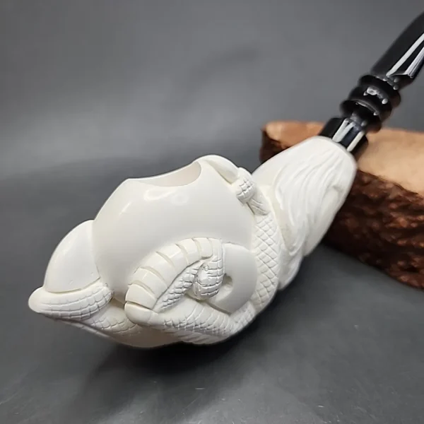 MBSD Meerschaum Classic by Kenan Dragon Claw Block Meerschaum Pipe - Image 3