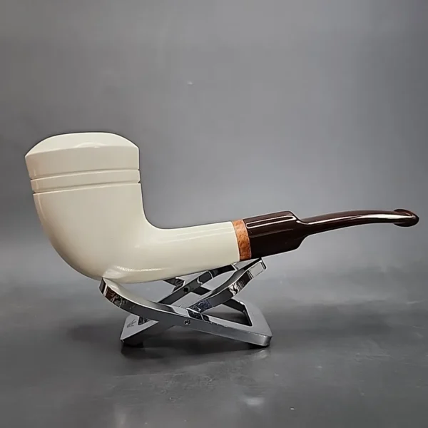 MBSD Meerschaum Deluxe Horn Block Meerschaum Pipe, Briar-Mortise [SOLD OUT] - Image 3