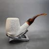 MBSD Meerschaum Deluxe Bent Brandy Block Meerschaum Pipe, Briar-Mortise [SOLD OUT] - Image 3
