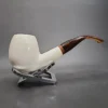 MBSD Meerschaum Deluxe Bent Egg Block Meerschaum Pipe, Briar-Mortise [SOLD] - Image 4