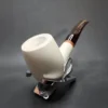 MBSD Meerschaum Deluxe Bent Brandy Block Meerschaum Pipe, Briar-Mortise - Image 4