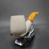 MBSD Meerschaum Deluxe Bent Egg Block Meerschaum Pipe, Briar-Mortise - Image 4