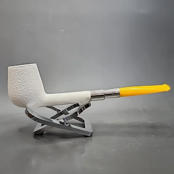 MBSD Meerschaum Spigot Rusticated Block Meerschaum Pipe [SOLD] - Image 4