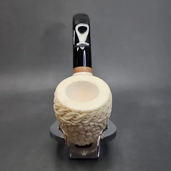 MBSD Meerschaum Deluxe Floral Vase Block Meerschaum Pipe Briar-Mortise - Image 5