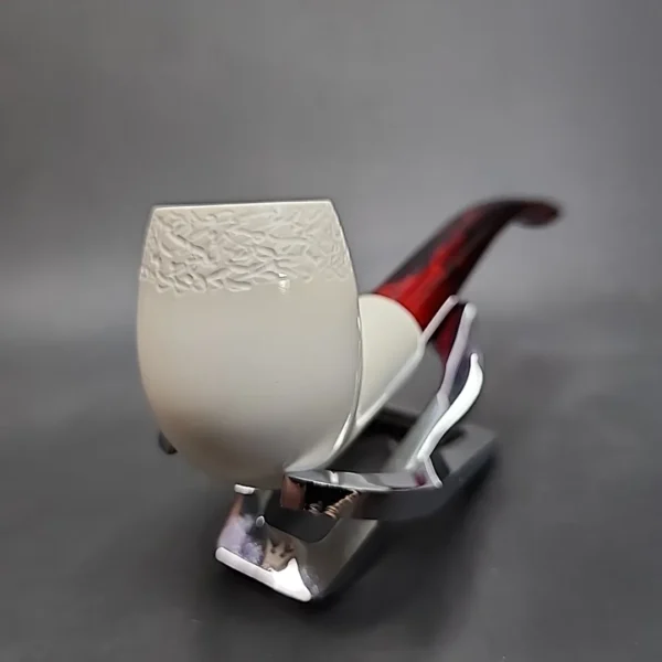 MBSD Classic Bent Apple Block Meerschaum Pipe, Fitted Case - Image 5