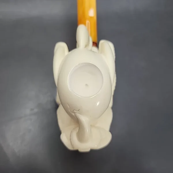 MBSD Meerschaum Deluxe Dragon's Claw by Kenan Block Meerschaum Pipe, Briar-Mortise - Image 5