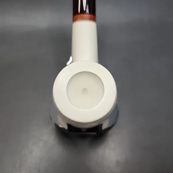MBSD Meerschaum Deluxe Bent Egg Block Meerschaum Pipe, Briar-Mortise - Image 6