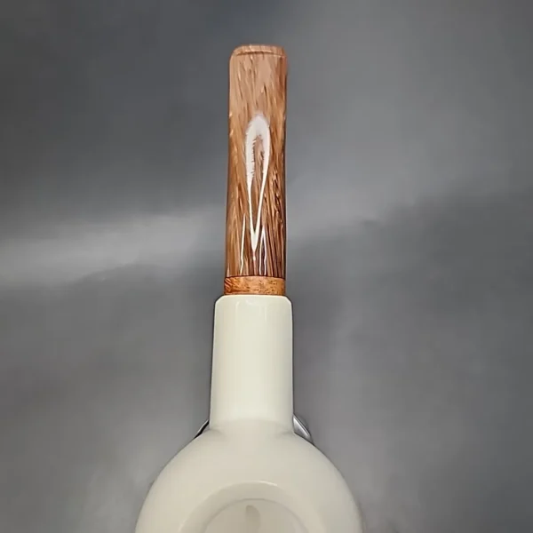 MBSD Meerschaum Deluxe Bent Apple Block Meerschaum Pipe, Briar-Mortise, 9mm [SOLD OUT] - Image 6