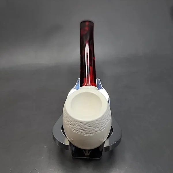 MBSD Classic Bent Apple Block Meerschaum Pipe, Fitted Case - Image 6