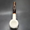MBSD Meerschaum Deluxe Bent Brandy Block Meerschaum Pipe, Briar-Mortise - Image 6