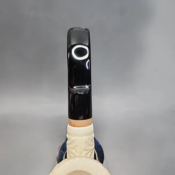 MBSD Meerschaum Deluxe Floral Vase Block Meerschaum Pipe Briar-Mortise - Image 7
