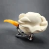 MBSD Meerschaum Deluxe Dragon's Claw by Kenan Block Meerschaum Pipe, Briar-Mortise - Image 7