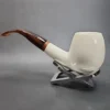 MBSD Meerschaum Deluxe Bent Egg Block Meerschaum Pipe, Briar-Mortise [SOLD] - Image 8
