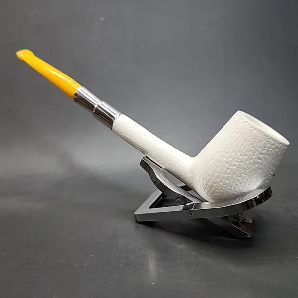 MBSD Meerschaum Spigot Rusticated Block Meerschaum Pipe [SOLD] - Image 8