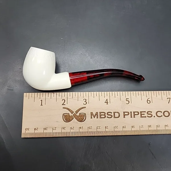 MBSD Classic Bent Apple Block Meerschaum Pipe, Fitted Case - Image 9
