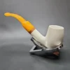 MBSD Meerschaum Deluxe Bent Egg Block Meerschaum Pipe, Briar-Mortise - Image 9